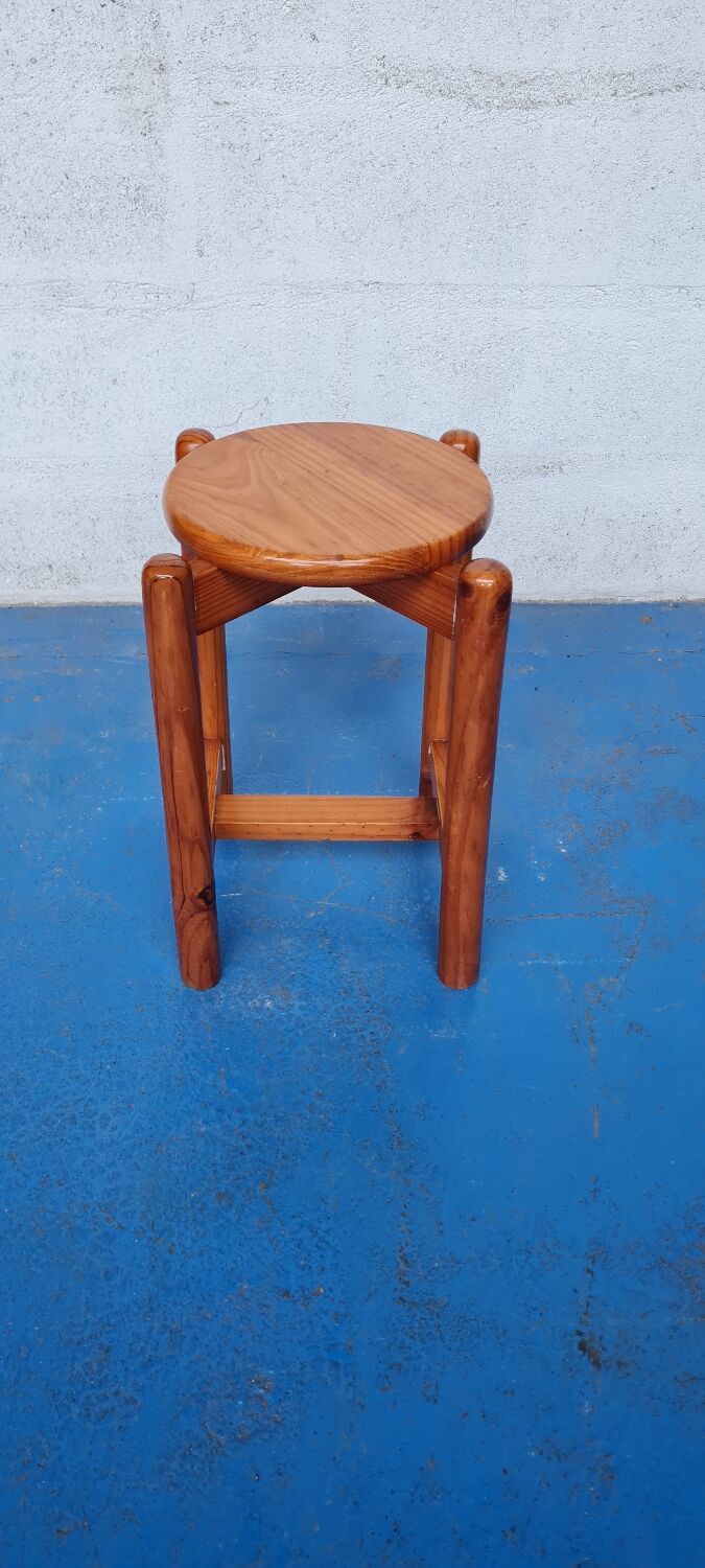 Solid pine stool 1970