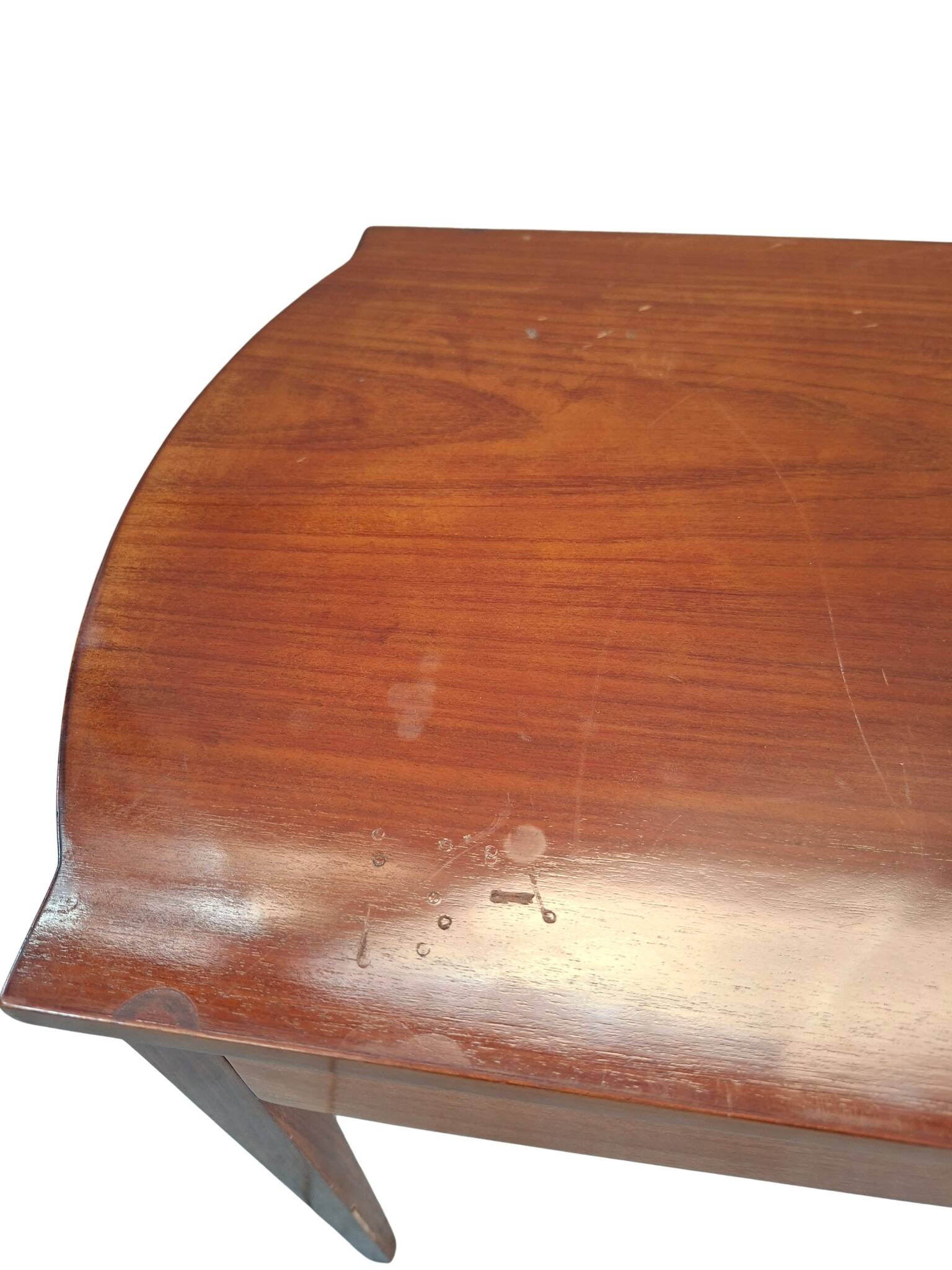 Table basse Mid-Century Modern des années 60 en bois précieux, design vintage.