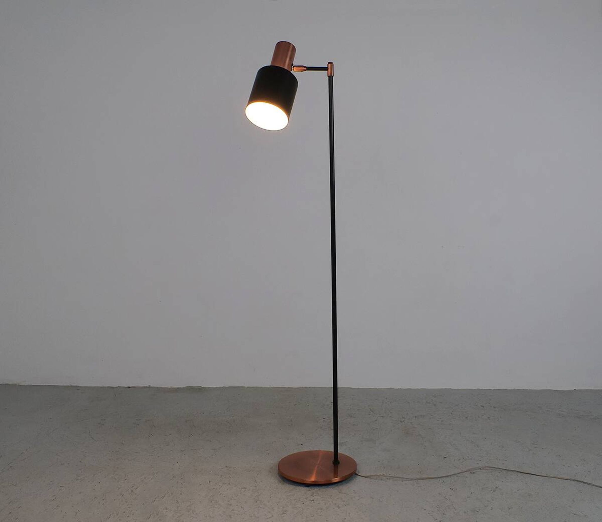 Fog en Morup Studio copper floorlamp, 1960s