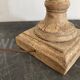Wooden lamp, new 2 m fabric cable, cotton lampshade