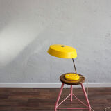 East germany vintage yellow table lamp by veb narva leuchtenbau, 1960s