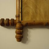 Antique turned wooden mirror in bamboo style, late 19th century A116