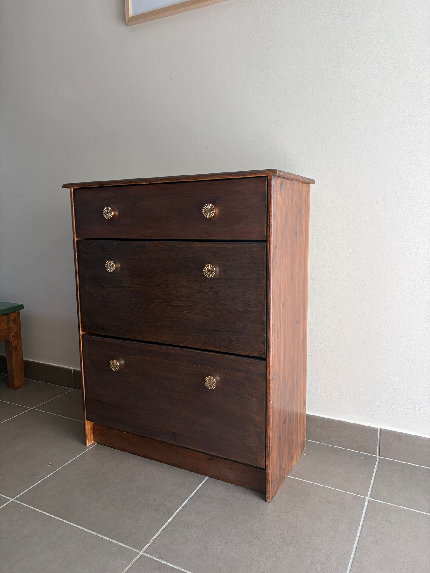 Solid wood shoe cabinet