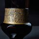 Antique vase signed Moser Karlsbad – Amethyst glass & Art Deco gold frieze
