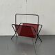 Mid-Century Modernist black and red Magazine Rack by Pilastro, 1950S