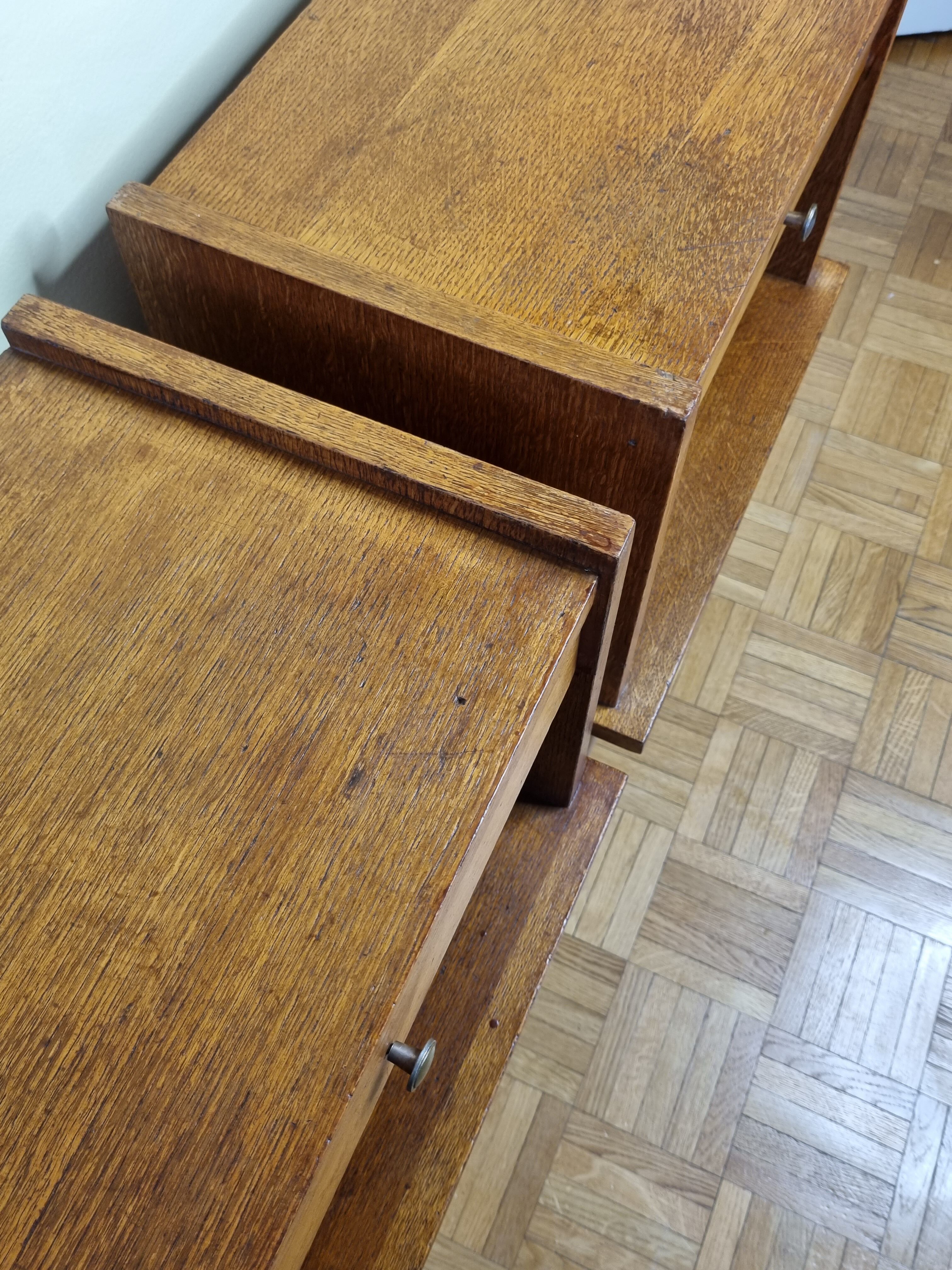 Paire de chevets en bois vintage années 50-60