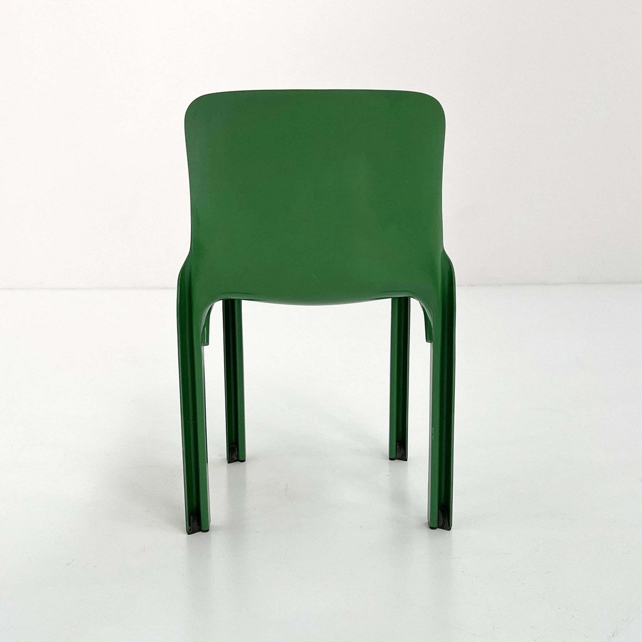 Set of 4 green Selene chairs by Vico Magistretti for Artemide, 1970