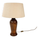 Lampe de table en bois de chêne vintage, années 1950