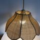 Suspension fleur rotin