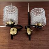 Pair of wall lights from the 50s-60s.