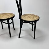 Set of 4 Bentwood and Cane Cafe Dining Chairs, 1990s