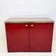 Red lacquered buffet - Hollywood Regency, 1980s