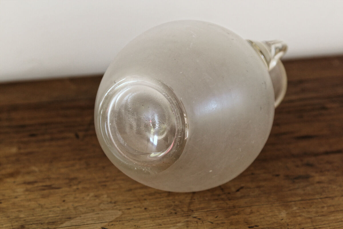 Opaque blown glass vase