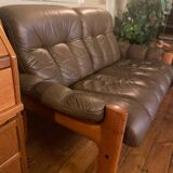 Canapé en cuir du milieu du siècle Ekornes 'Montana'