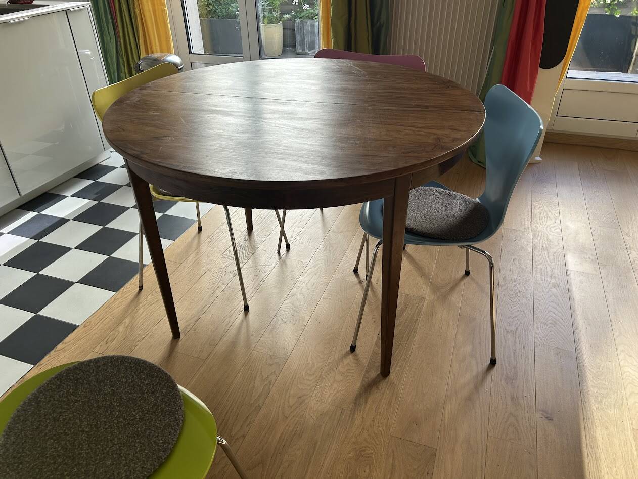 Rosewood table with butterfly extension