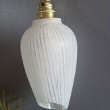 Portable hanging lamp 1970/80 white granite glass