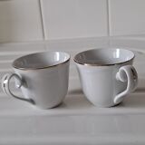 Pair of cups in white porcelain