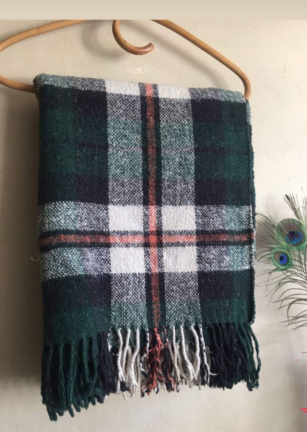 Vintage tartan throw