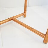 Table basse en cuivre & verre 1950