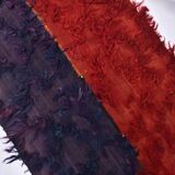 2x6 Red Blue Wool Vintage Runner Rug, 66x190Cm SK 240489