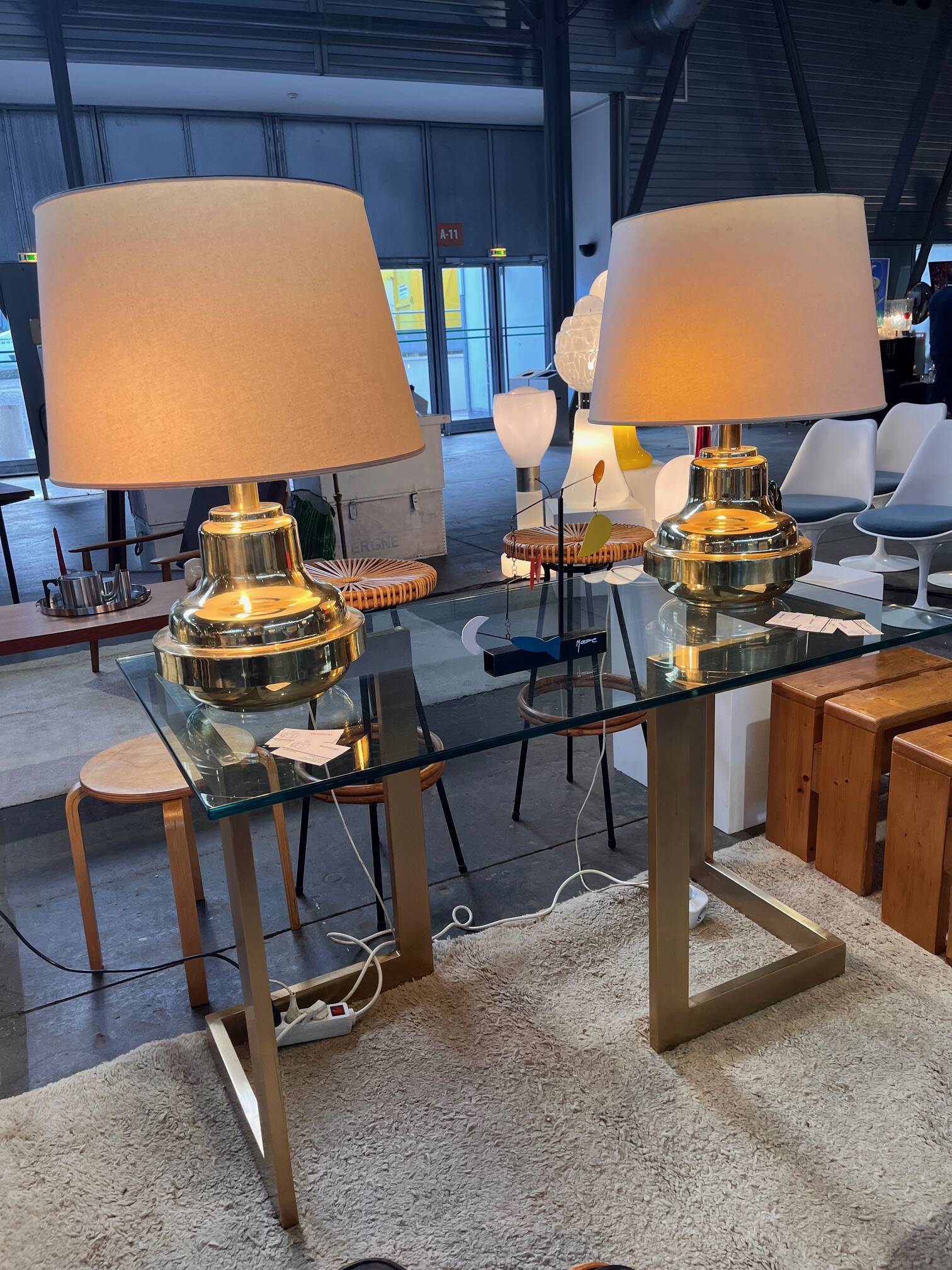 Paire de lampes italiennes, vintage