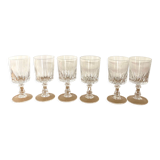 Vintage Arques crystal glasses, Louvre model