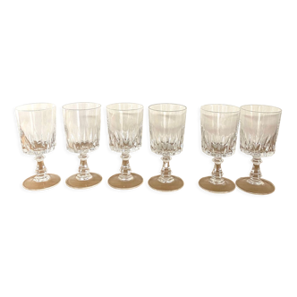 Vintage Arques crystal glasses, Louvre model