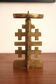 Brutalist vintage heavy brass candle Holder.