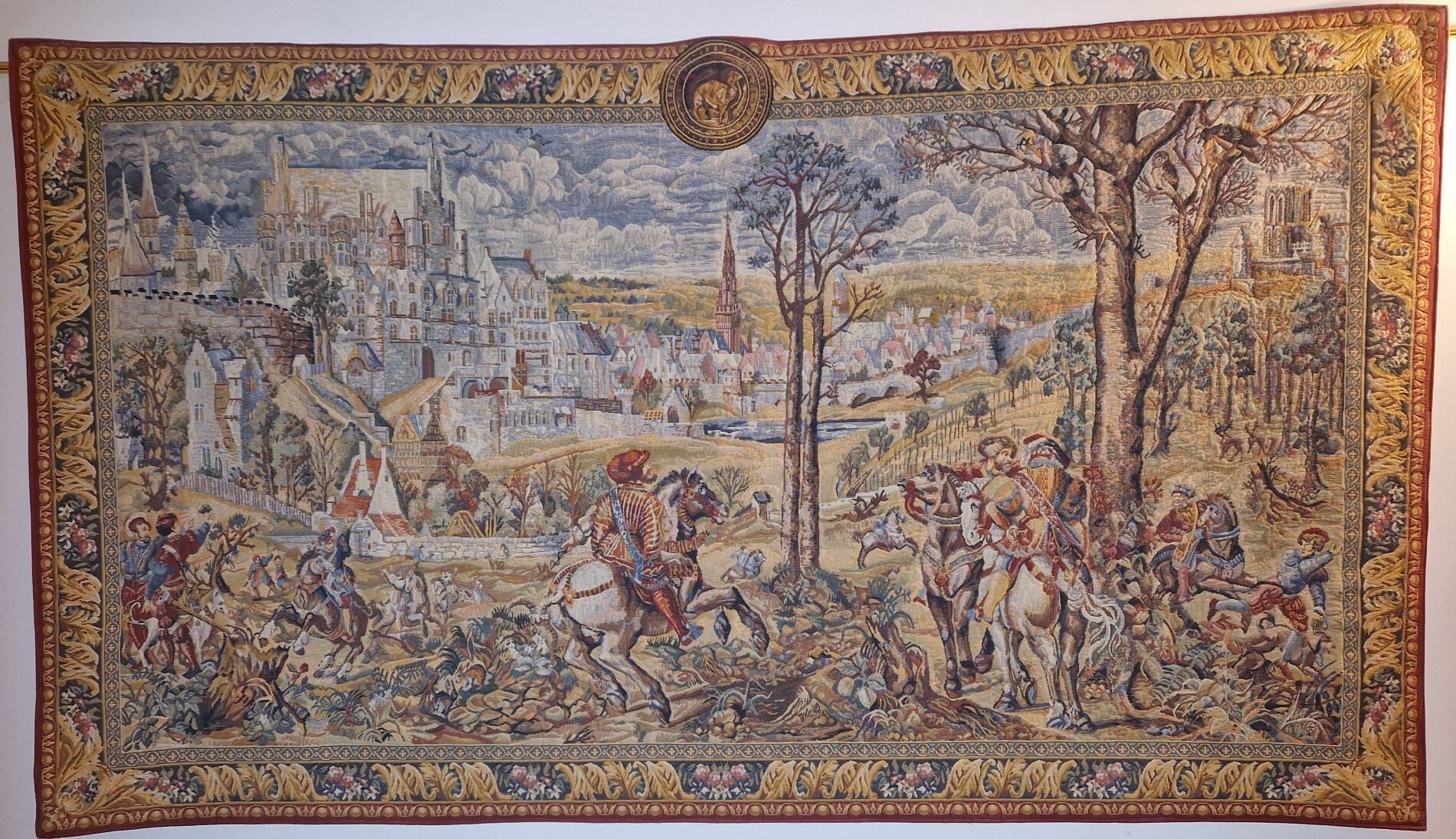 Grande tapisserie murale “Old Brussels” – 210 × 123 cm