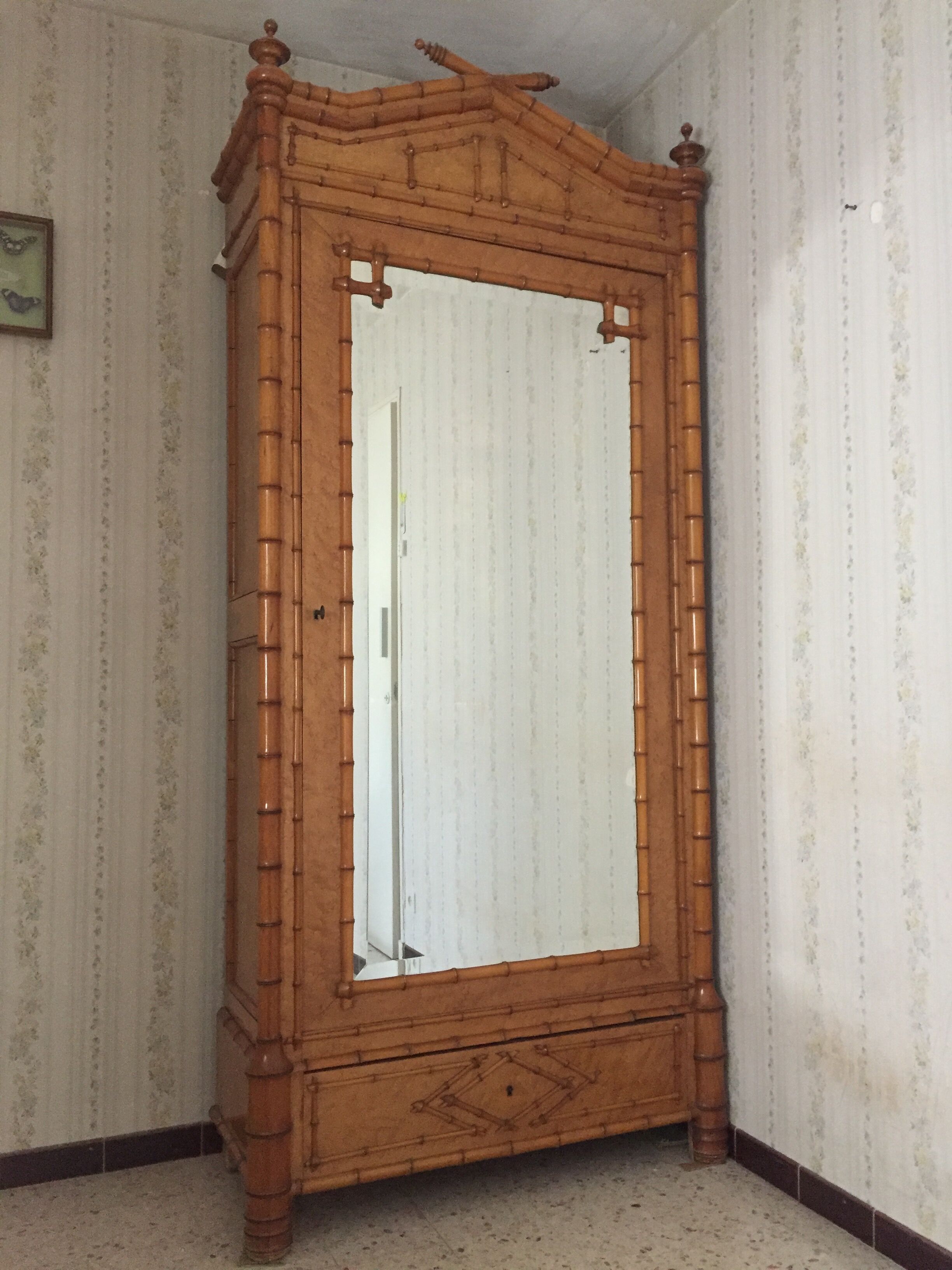 Ice cabinet bamboo collection circa 1870 Napoleon III