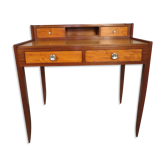 Art Deco office in lemon and mahogany