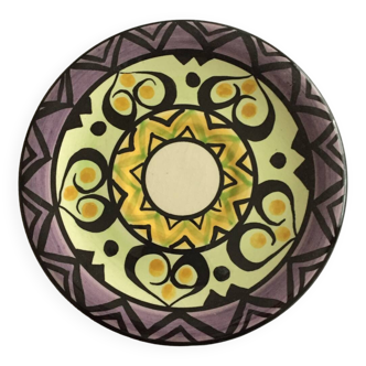 Assiette à dessert vintage Monsieur Jean de Bretagne  violet
