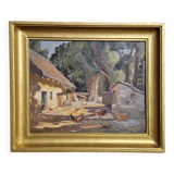 Tableau ferme ensoleillé