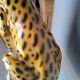 Leopard panthere céramique époque années 1970