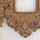 Fronton de porte en bois sculpture vintage wall art antique