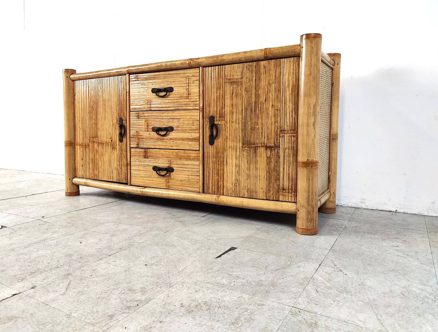 Buffet vintage en bambou, 1970