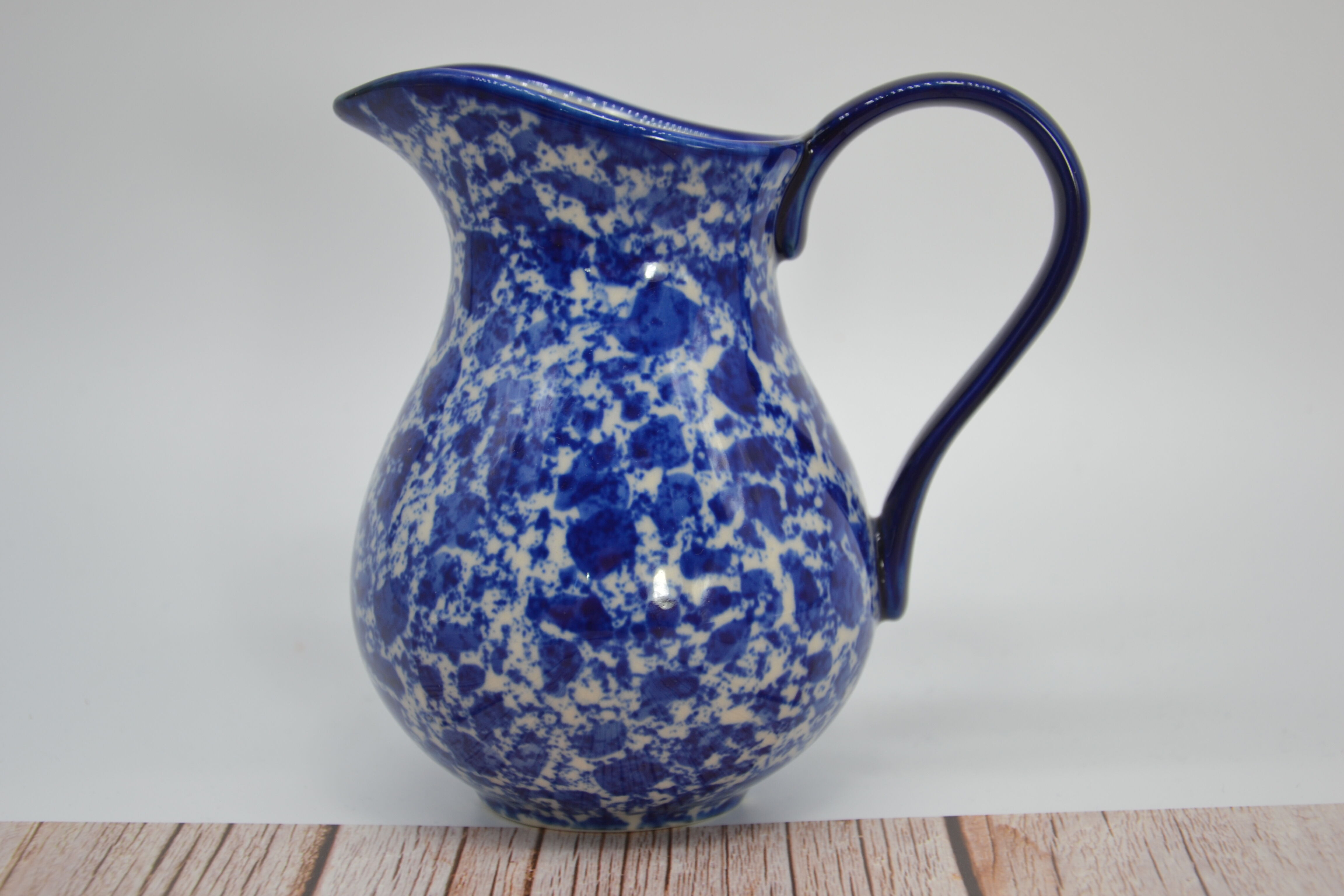 Blue and white milk pitcher London Pottery