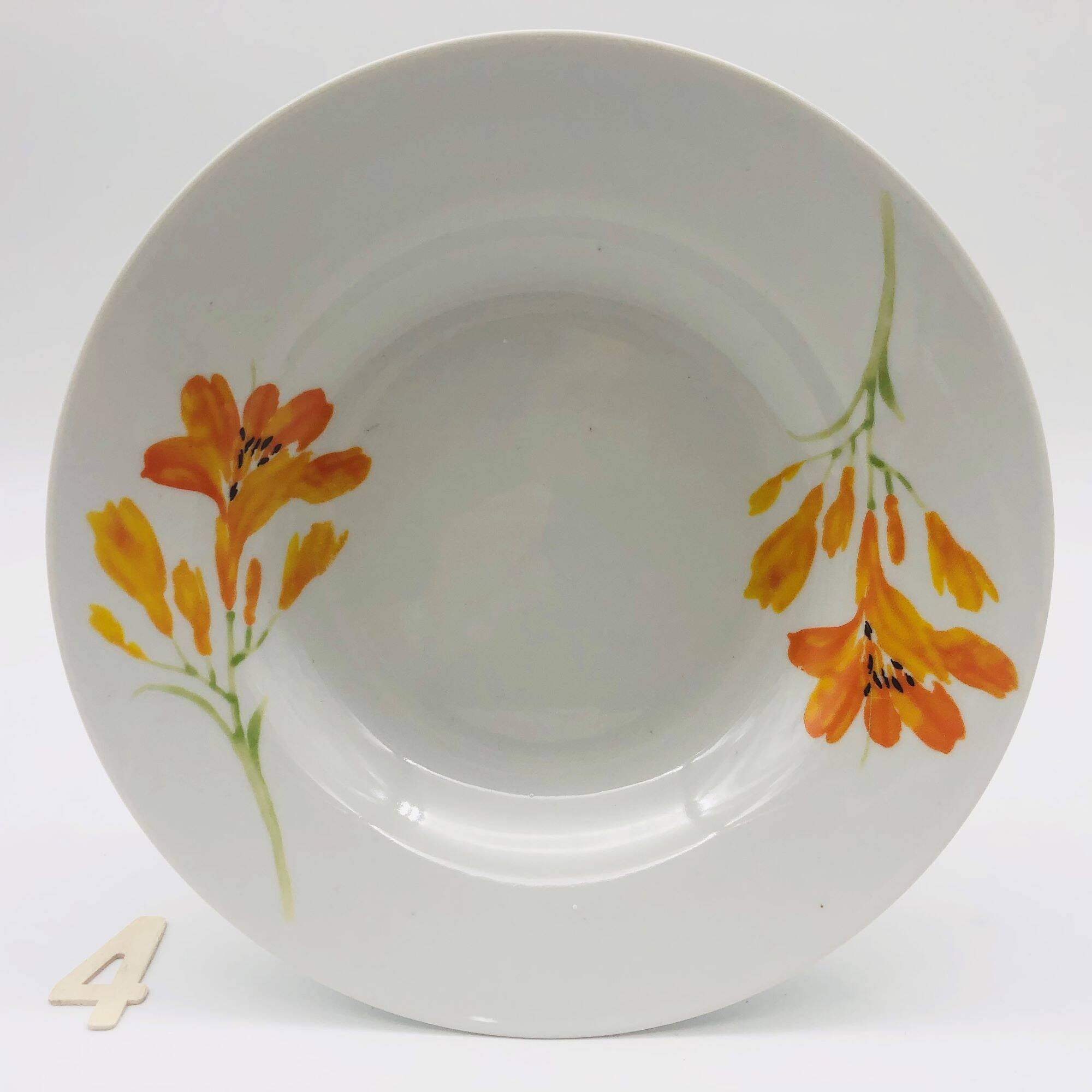 6 porcelain deep plates “chriss g. collection”