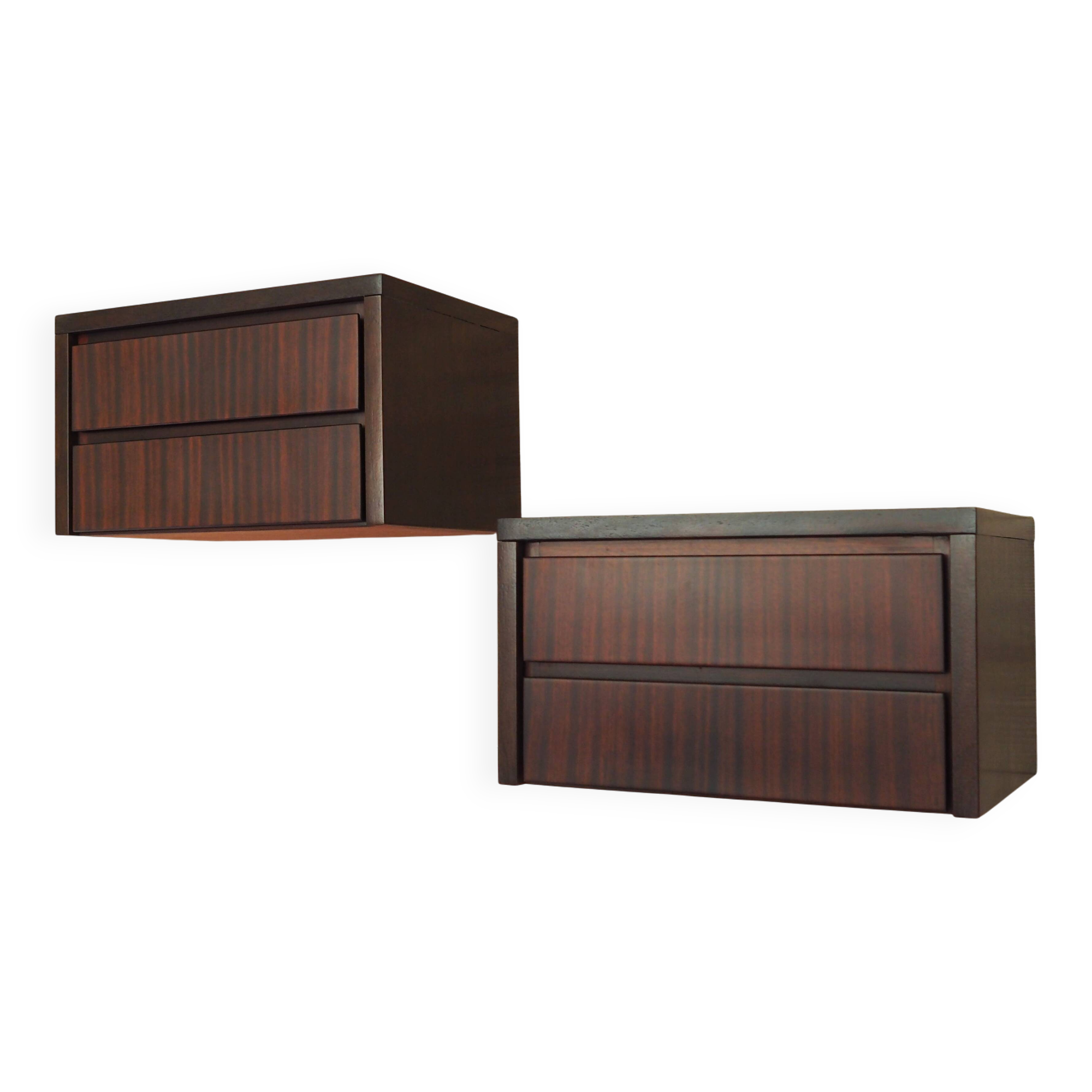 Set of hanging bedside cabinets, Danish design, 1970s, production: Denmark