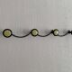 Vintage 1960s banana yellow wall coat rack with 4 hooks - 65 x 7 cm