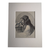 Gravure ancienne orientaliste - Gustav Richter - Fin 19ème siècle