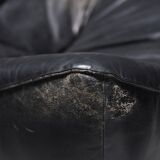 Stunning lounge chair The Rock in black leather by Gerard Van Den Berg - Montis