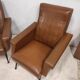 Pair of vintage leatherette armchairs