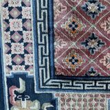 Handmade oriental carpet in wool 134 cm x 215 cm
