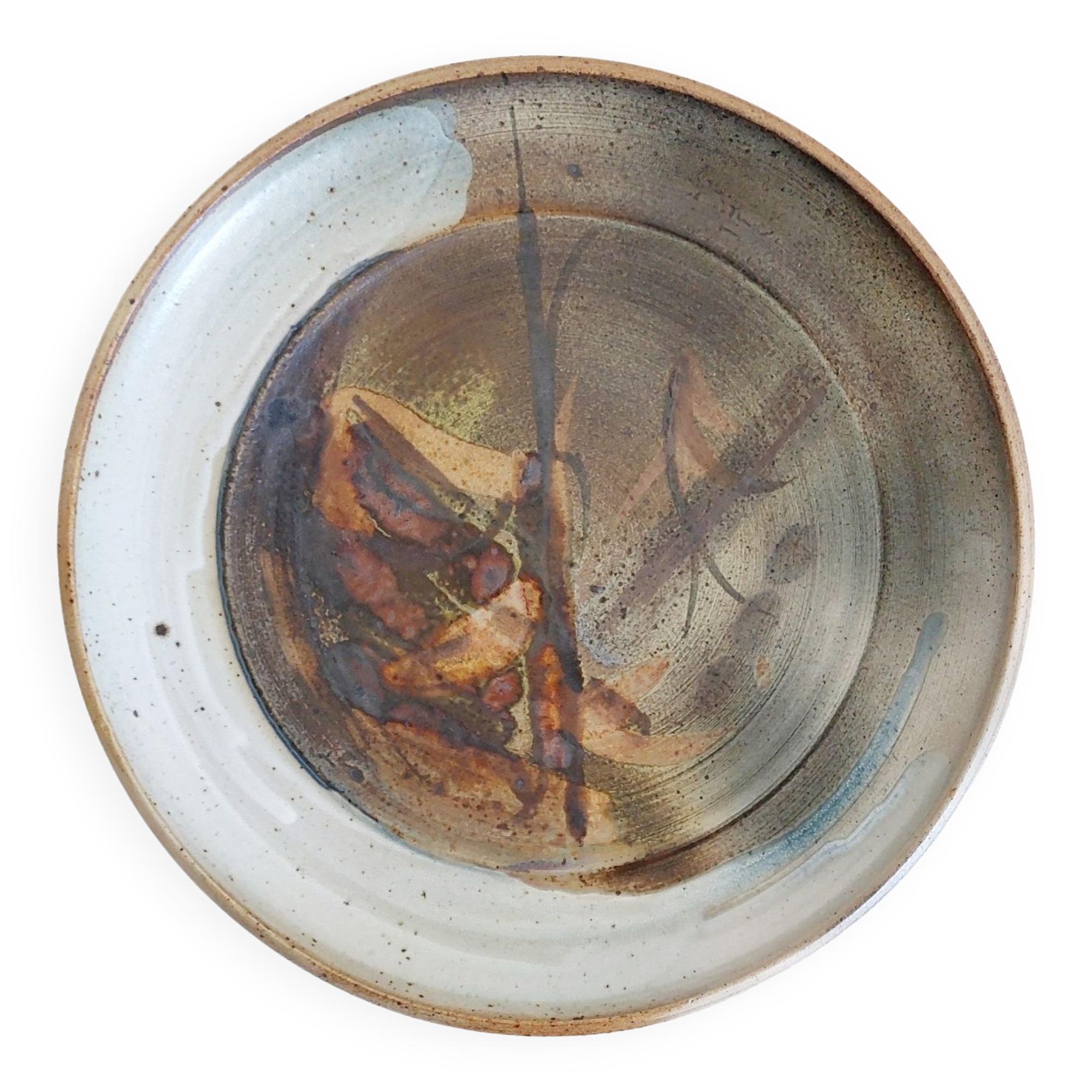 Large vintage stoneware tray