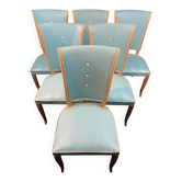 Set of 6 modernist design chairs from the 1950s.