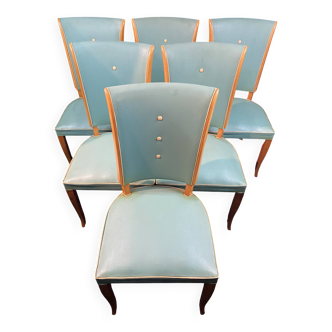 Set of 6 modernist design chairs from the 1950s.