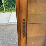 Vitrine anglaise en bois massif 1 porte 190cm