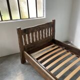 Brutalist Aranjou elm bed