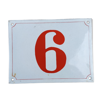 Vintage enamelled plate street number
